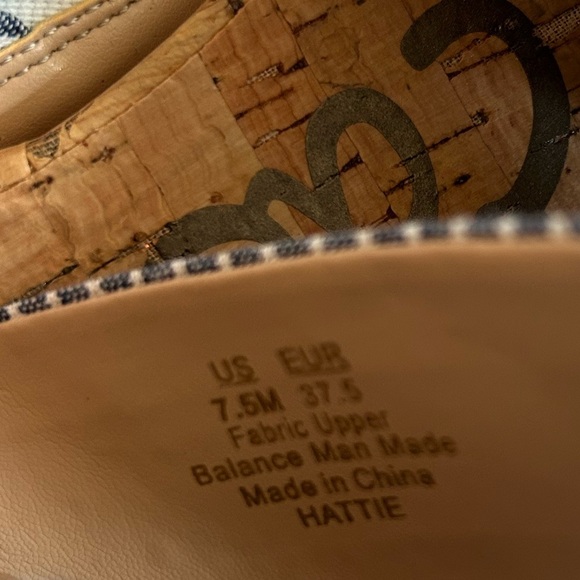 Sam Edelman | Women’s Blue/White Stripe Hattie Crisscross Canvas Slip On Flats - Picture 5 of 16